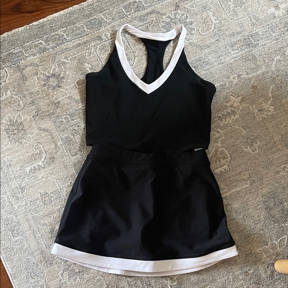 Abercrombie & Fitch Dresses & Skirts - YPB Black and White Athletic Tank and Skirt Set